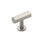 Hexagon T-Bar Cabinet Knob with Rose by M Marcus - Heritage Brass