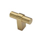 Industrial T-Bar Cabinet Knob by M Marcus - Heritage Brass