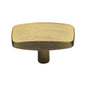 Rectangular Cabinet Knob by M Marcus - Heritage Brass