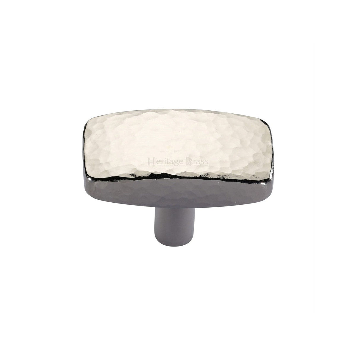 Rectangular Hammered Cabinet Knob by M Marcus - Heritage Brass