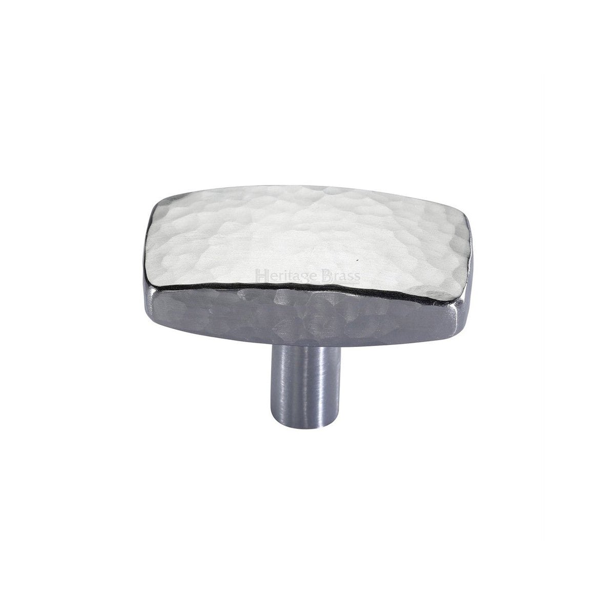Rectangular Hammered Cabinet Knob by M Marcus - Heritage Brass