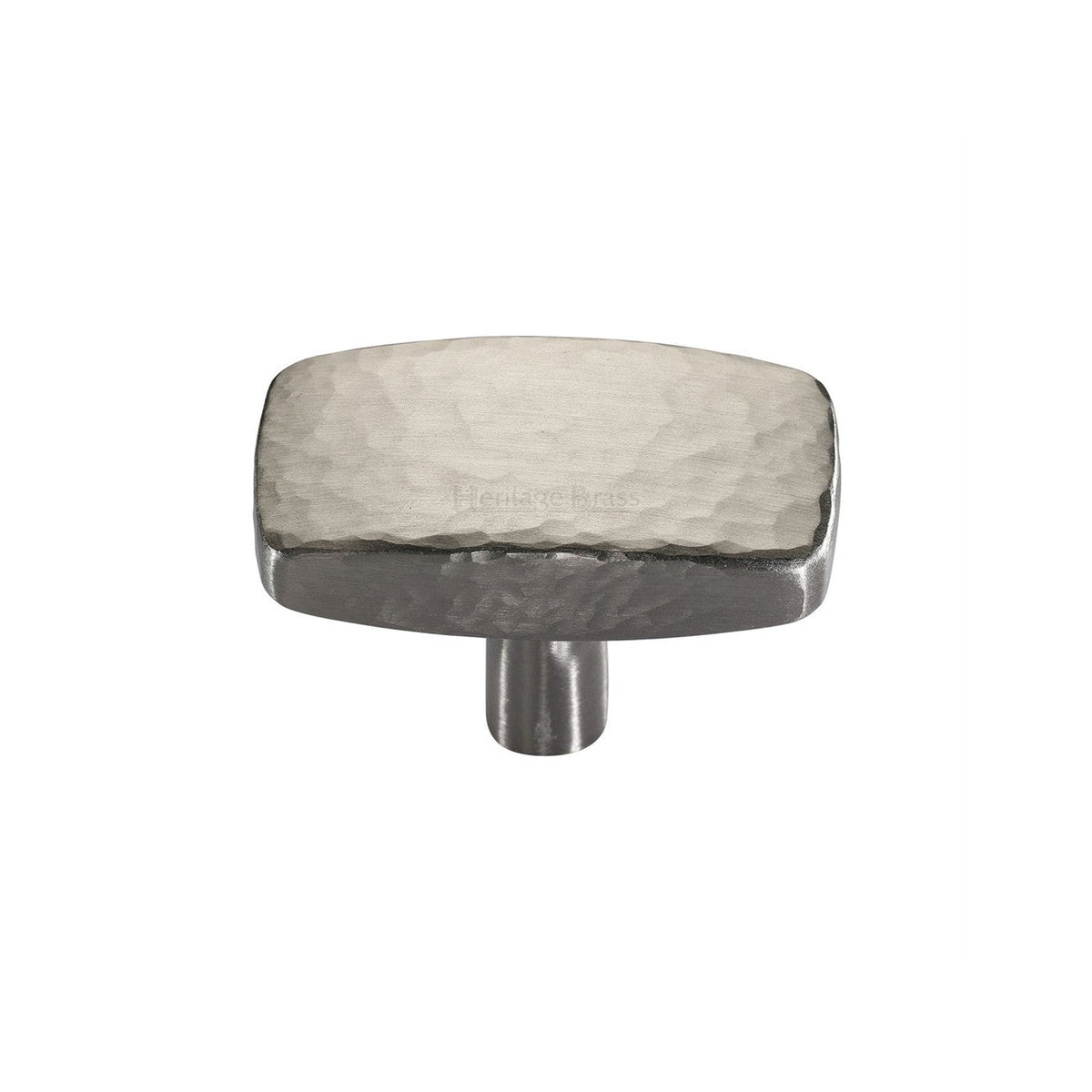 Rectangular Hammered Cabinet Knob by M Marcus - Heritage Brass