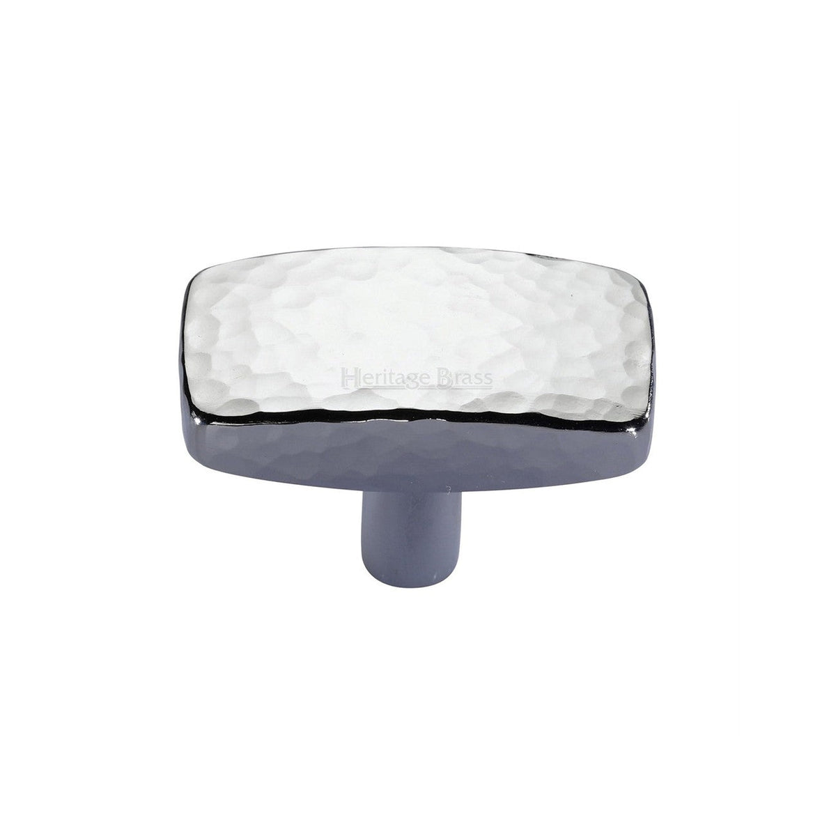 Rectangular Hammered Cabinet Knob by M Marcus - Heritage Brass