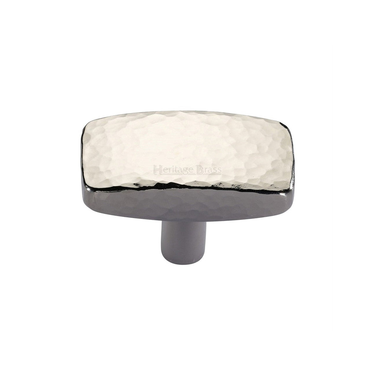 Rectangular Hammered Cabinet Knob by M Marcus - Heritage Brass