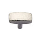 Rectangular Hammered Cabinet Knob by M Marcus - Heritage Brass