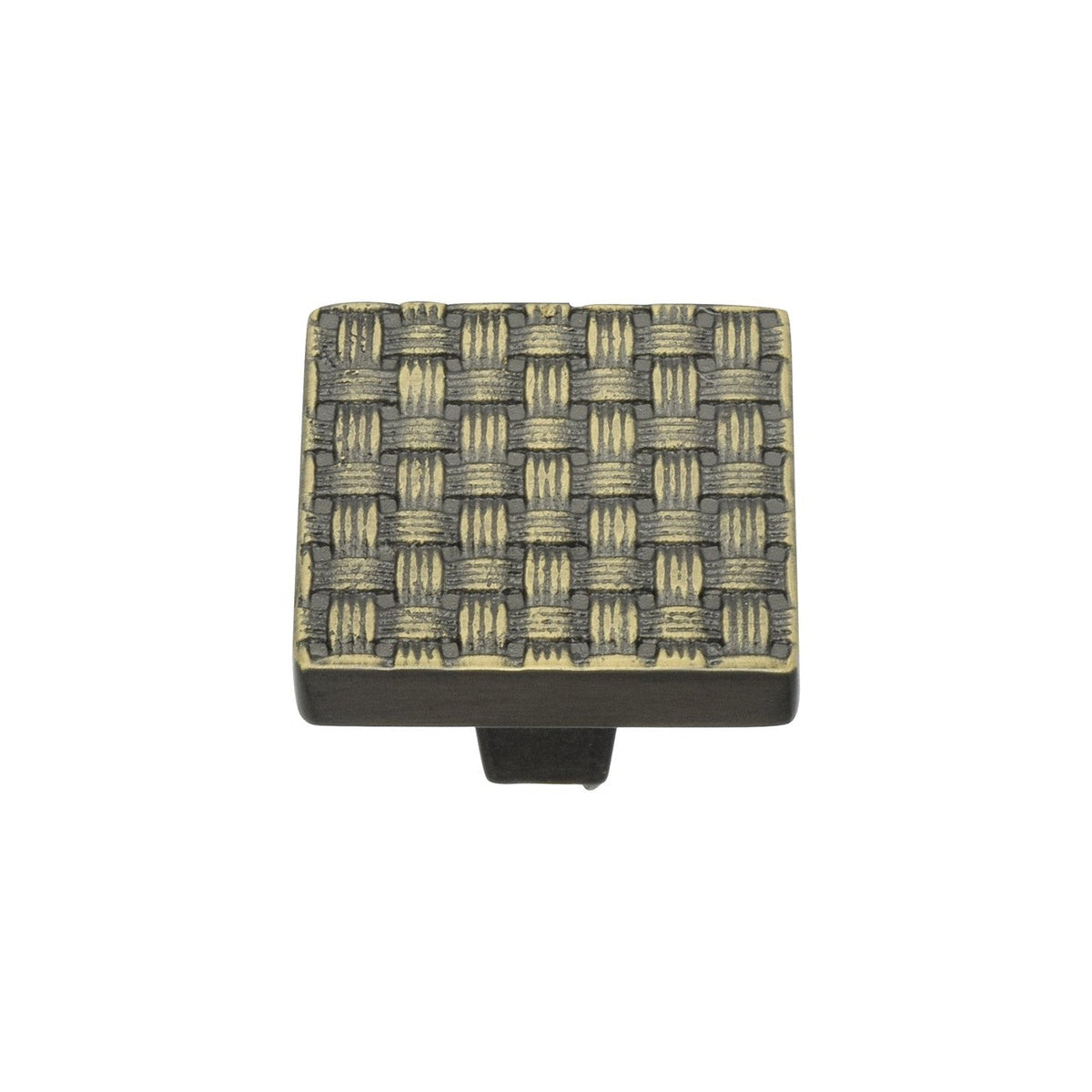 Square Weave Cabinet Knob by M Marcus - Heritage Brass