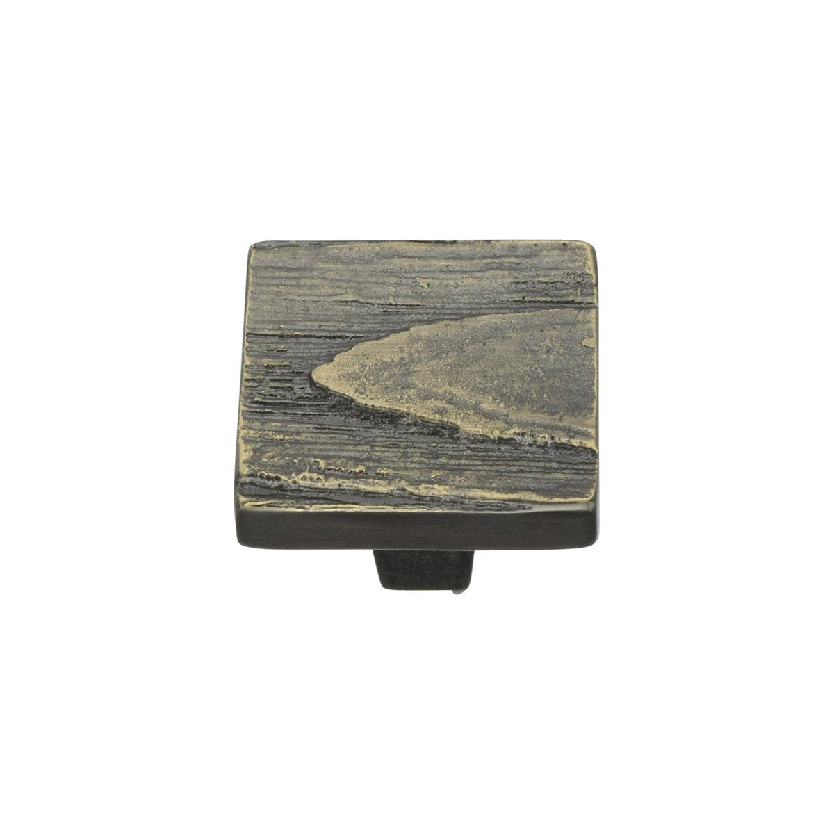 Square Pine Cabinet Knob by M Marcus - Heritage Brass