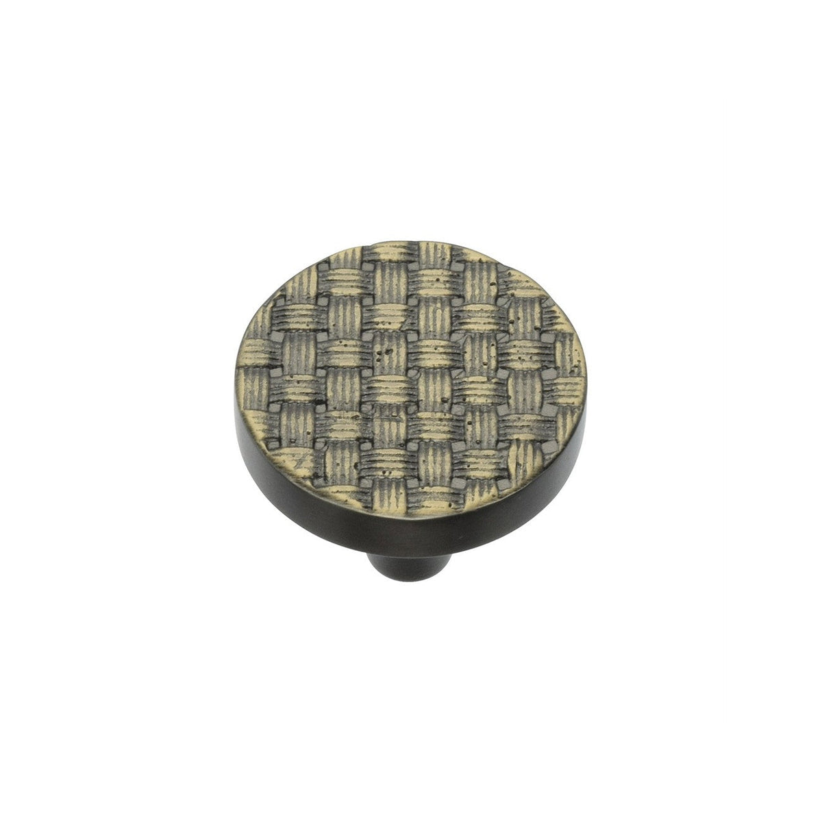Round Weave Cabinet Knob by M Marcus - Heritage Brass