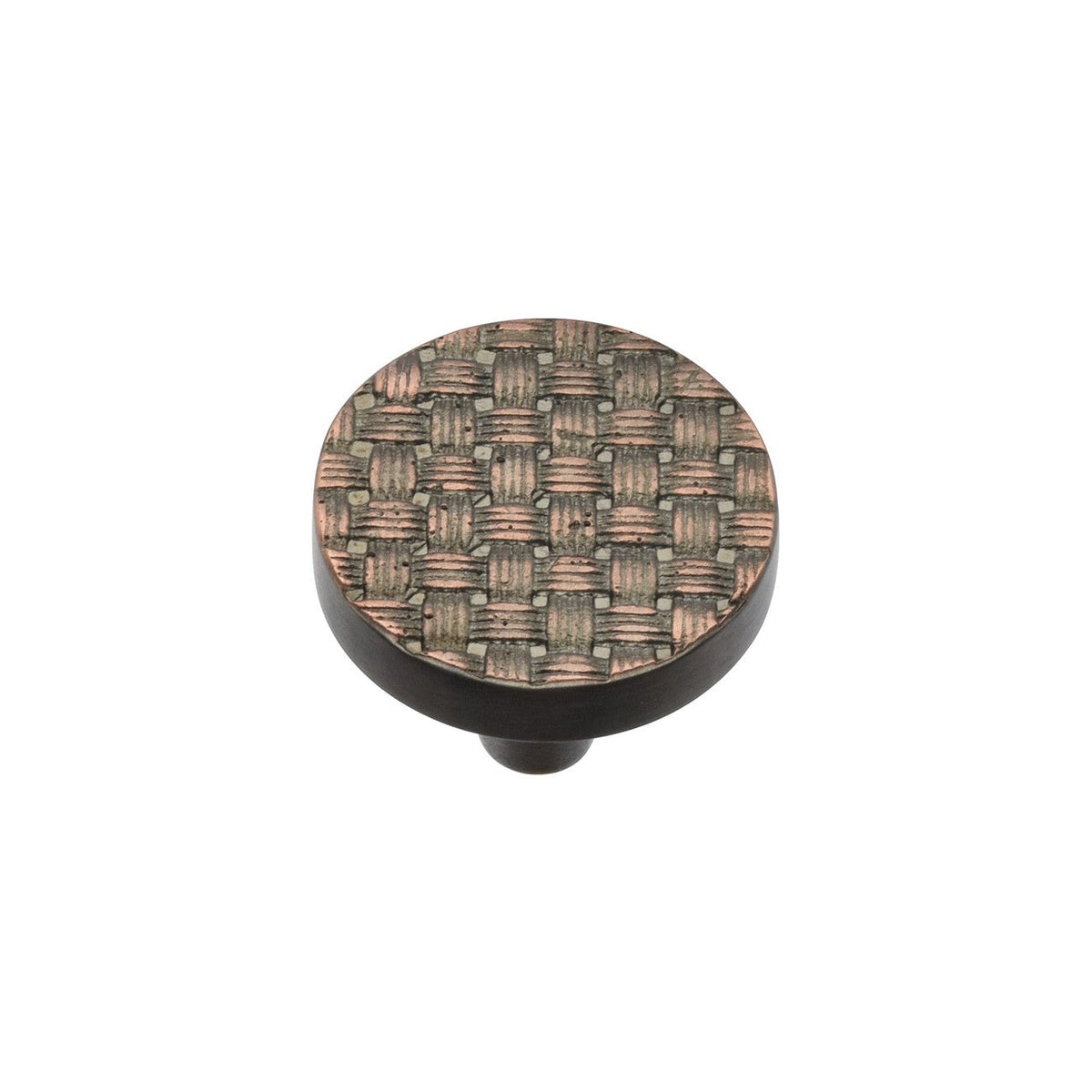 Round Weave Cabinet Knob by M Marcus - Heritage Brass
