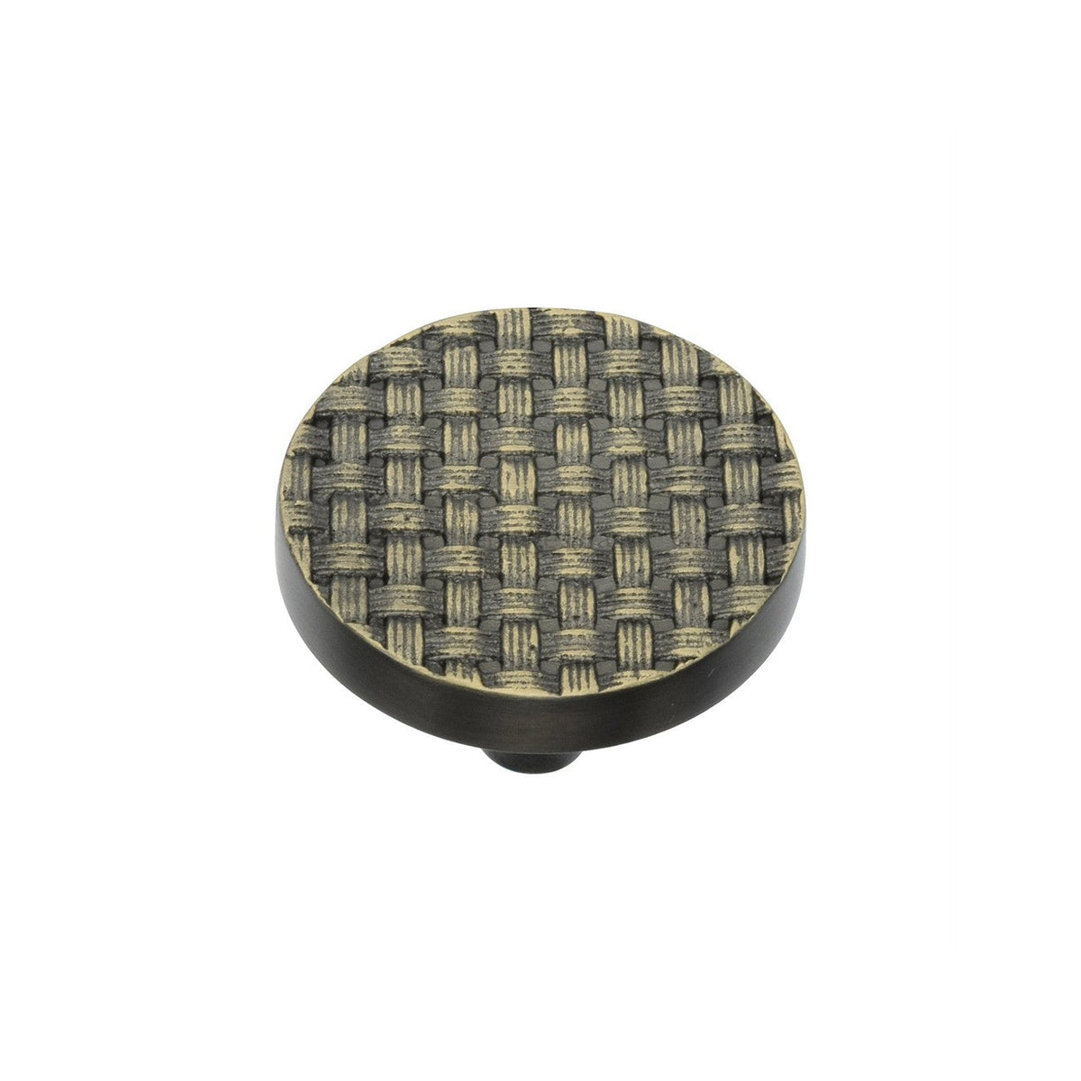 Round Weave Cabinet Knob by M Marcus - Heritage Brass