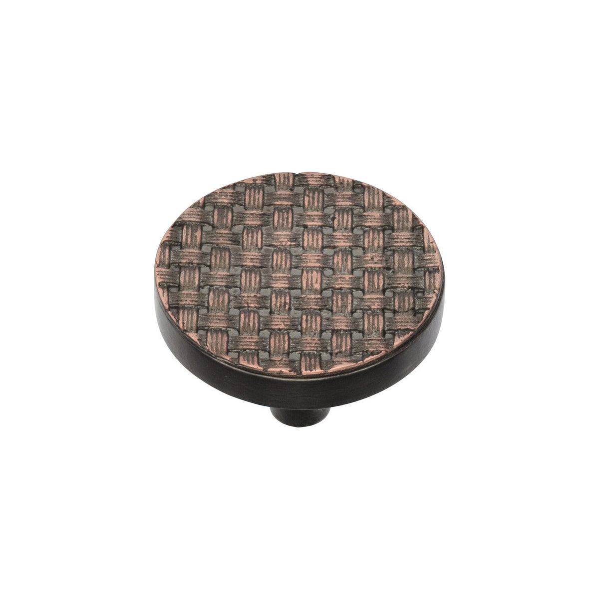 Round Weave Cabinet Knob by M Marcus - Heritage Brass