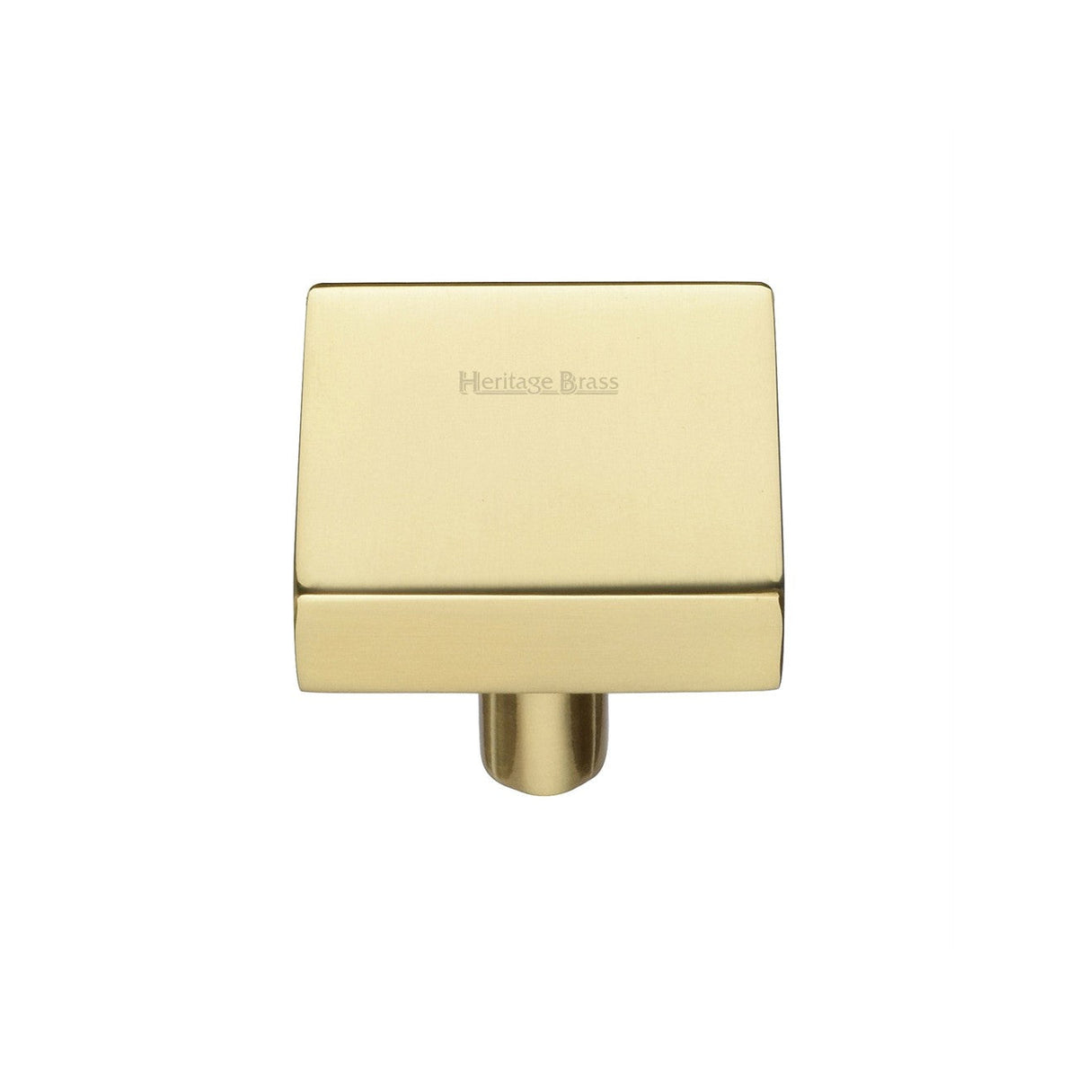 Square Design Cabinet Knob by M Marcus - Heritage Brass