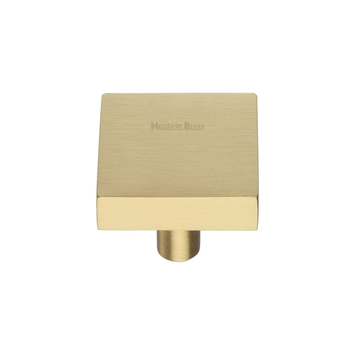 Square Design Cabinet Knob by M Marcus - Heritage Brass