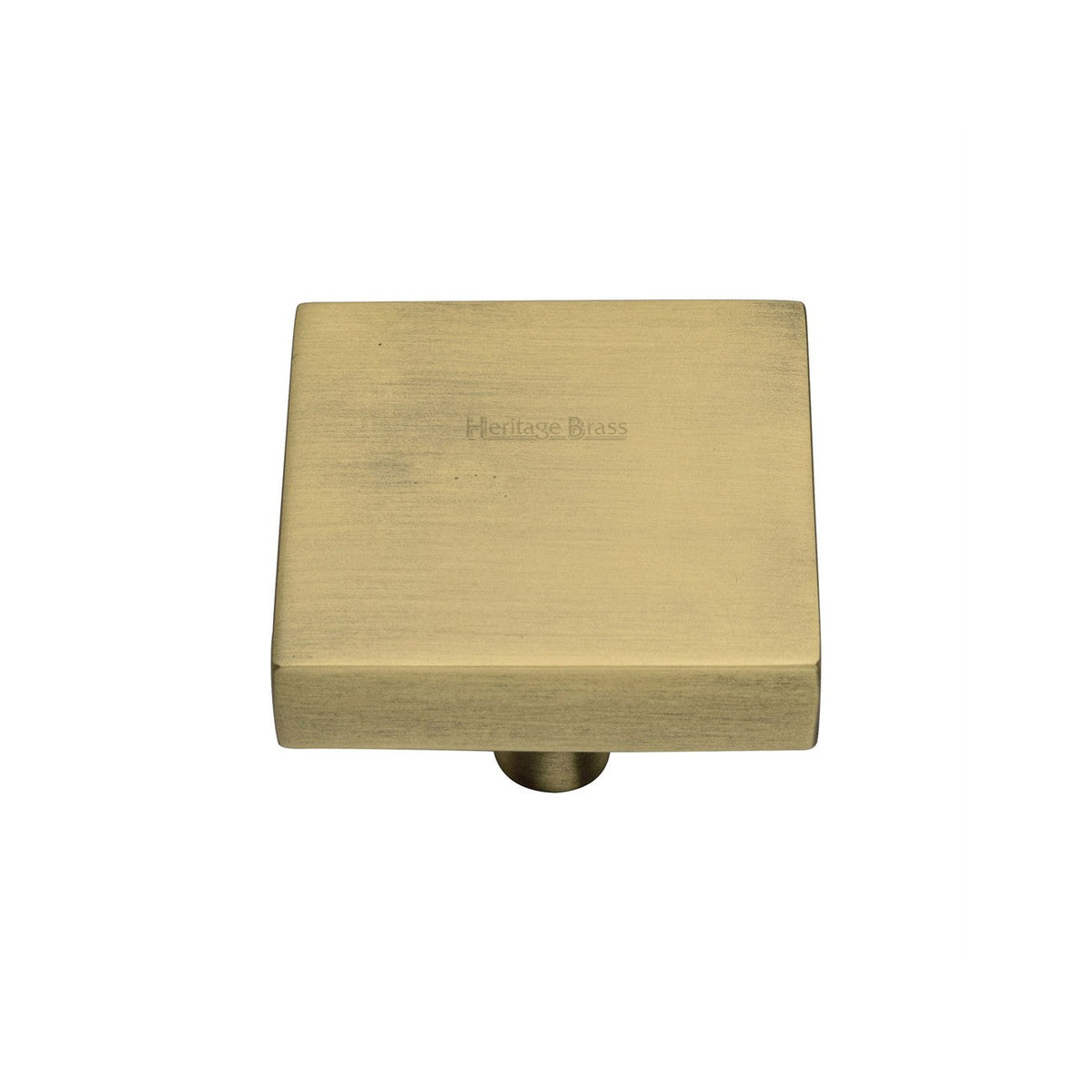 Square Design Cabinet Knob by M Marcus - Heritage Brass
