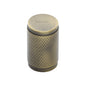 Cylindric Knurled Cabinet Knob by M Marcus - Heritage Brass