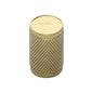 Cylindric Knurled Cabinet Knob by M Marcus - Heritage Brass
