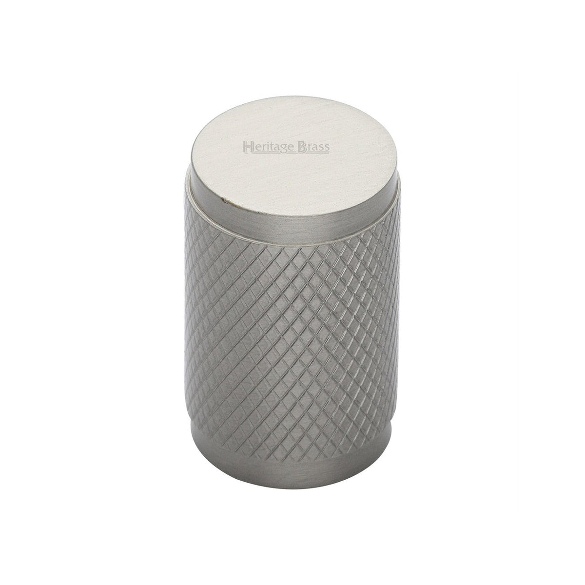 Cylindric Knurled Cabinet Knob by M Marcus - Heritage Brass