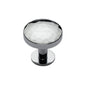 Round Hammered Cabinet Knob with Rose by M Marcus - Heritage Brass