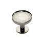Round Hammered Cabinet Knob with Rose by M Marcus - Heritage Brass