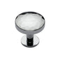 Round Hammered Cabinet Knob with Rose by M Marcus - Heritage Brass