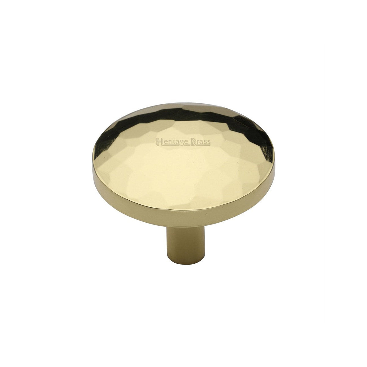 Round Hammered Cabinet Knob by M Marcus - Heritage Brass