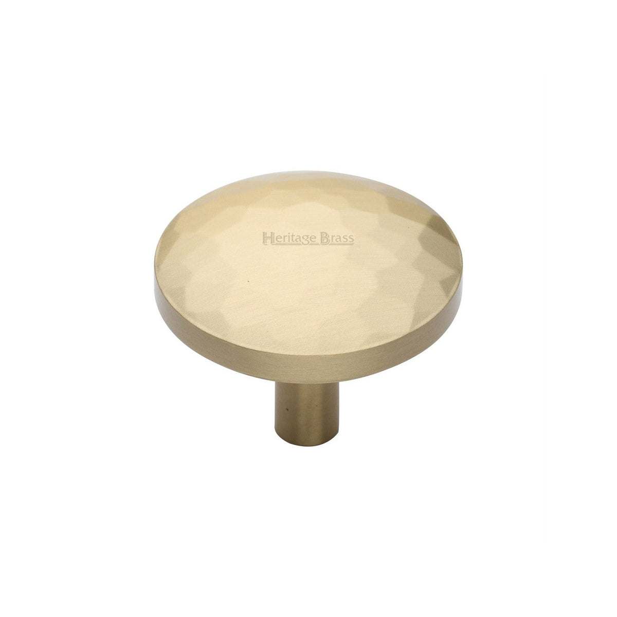 Round Hammered Cabinet Knob by M Marcus - Heritage Brass