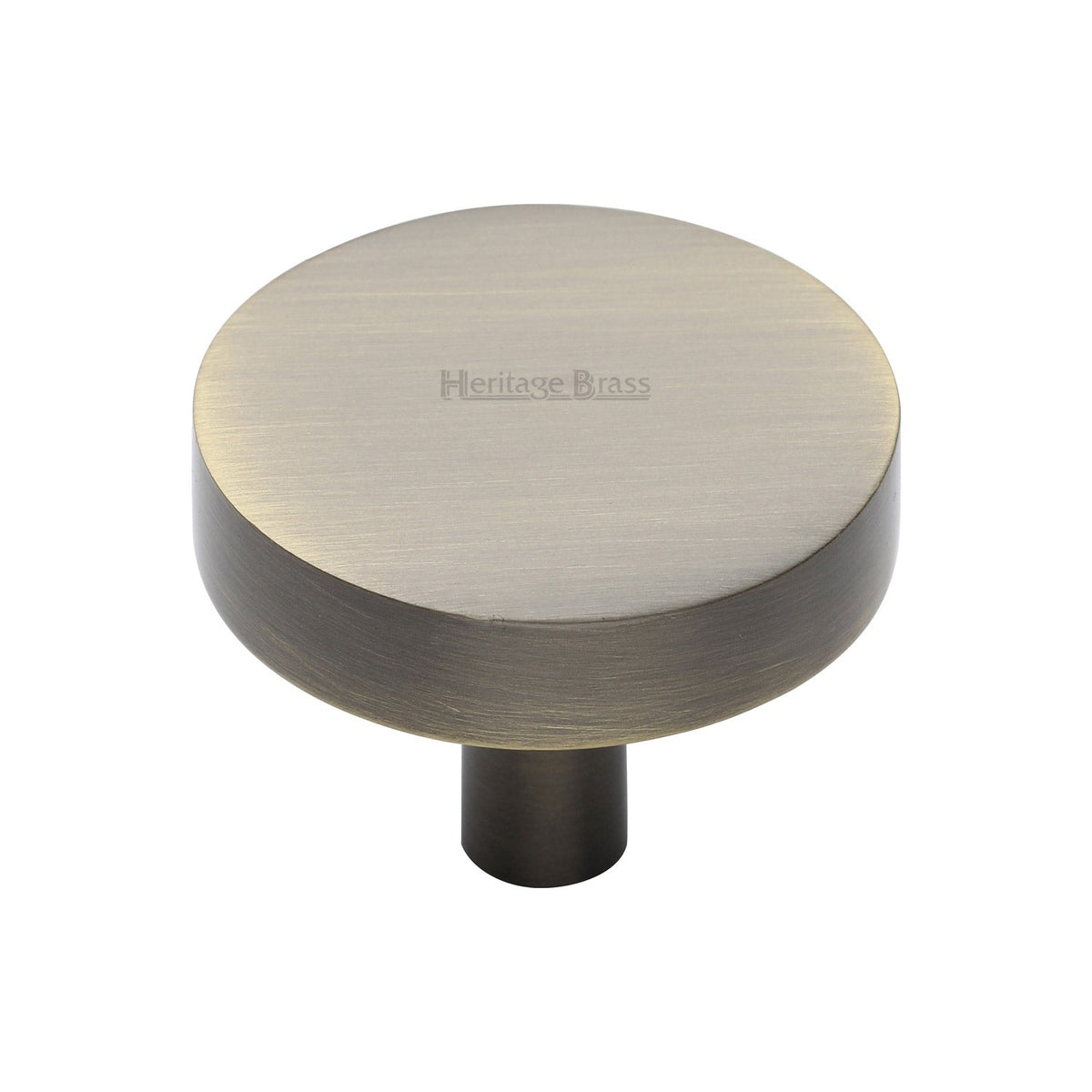 Disc Cabinet Knob by M Marcus - Heritage Brass