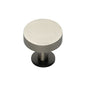 Knurled Disc Cabinet Knob with Rose by M Marcus - Heritage Brass