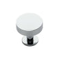 Knurled Disc Cabinet Knob with Rose by M Marcus - Heritage Brass