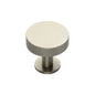 Knurled Disc Cabinet Knob with Rose by M Marcus - Heritage Brass