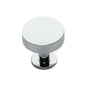 Knurled Disc Cabinet Knob with Rose by M Marcus - Heritage Brass