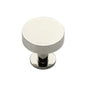 Knurled Disc Cabinet Knob with Rose by M Marcus - Heritage Brass