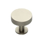 Knurled Disc Cabinet Knob with Rose by M Marcus - Heritage Brass