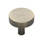 Knurled Disc Cabinet Knob by M Marcus - Heritage Brass