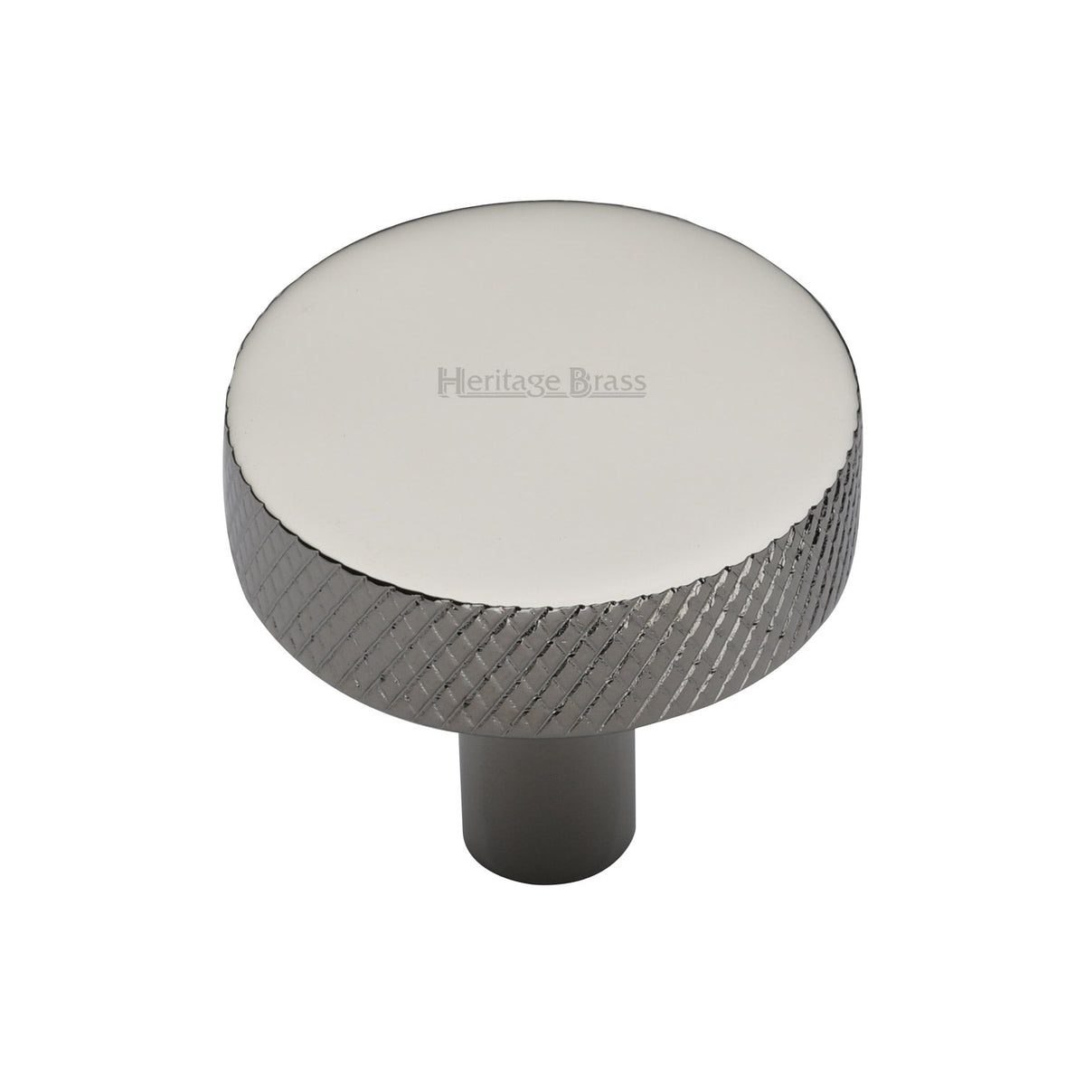 Knurled Disc Cabinet Knob by M Marcus - Heritage Brass