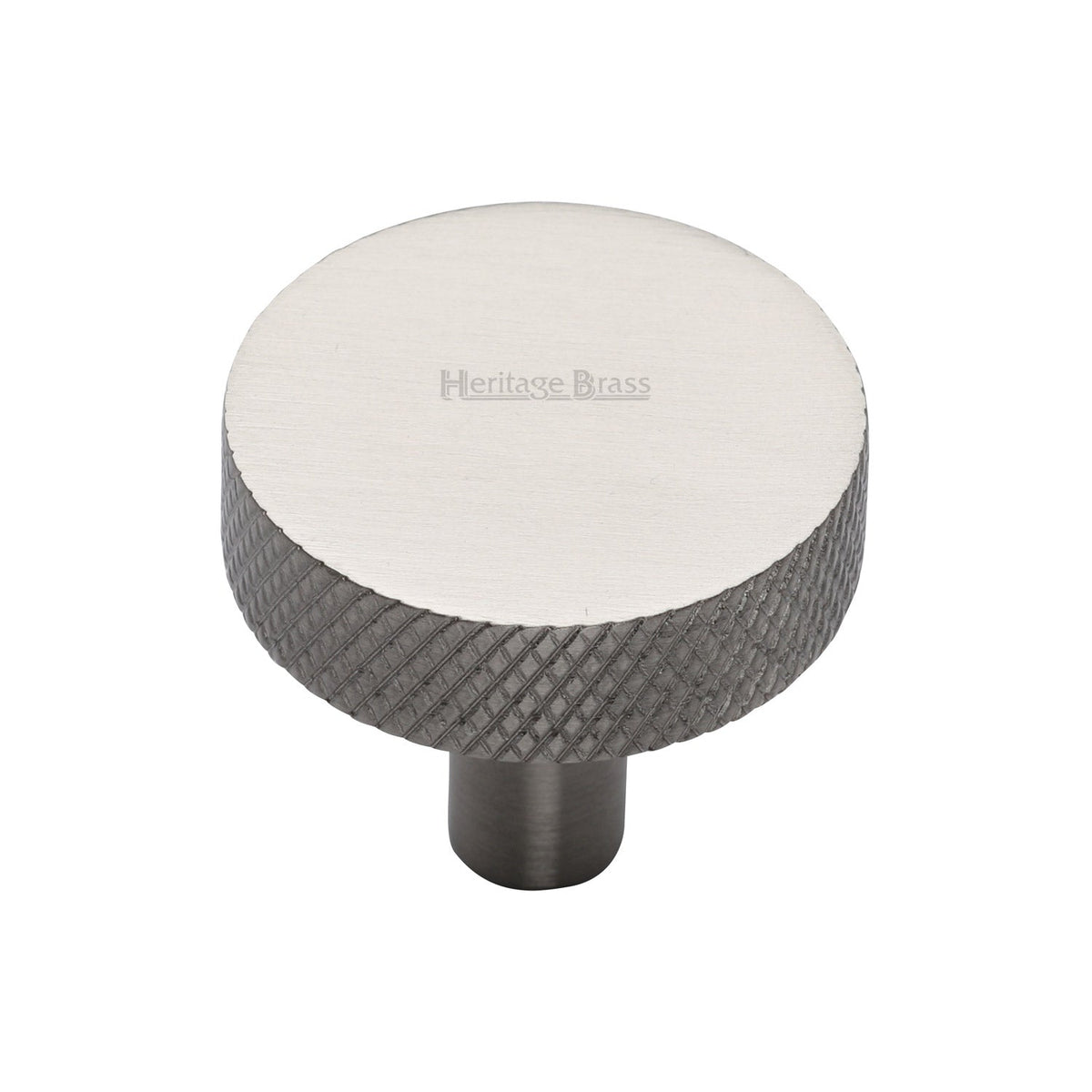 Knurled Disc Cabinet Knob by M Marcus - Heritage Brass