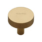 Knurled Disc Cabinet Knob by M Marcus - Heritage Brass