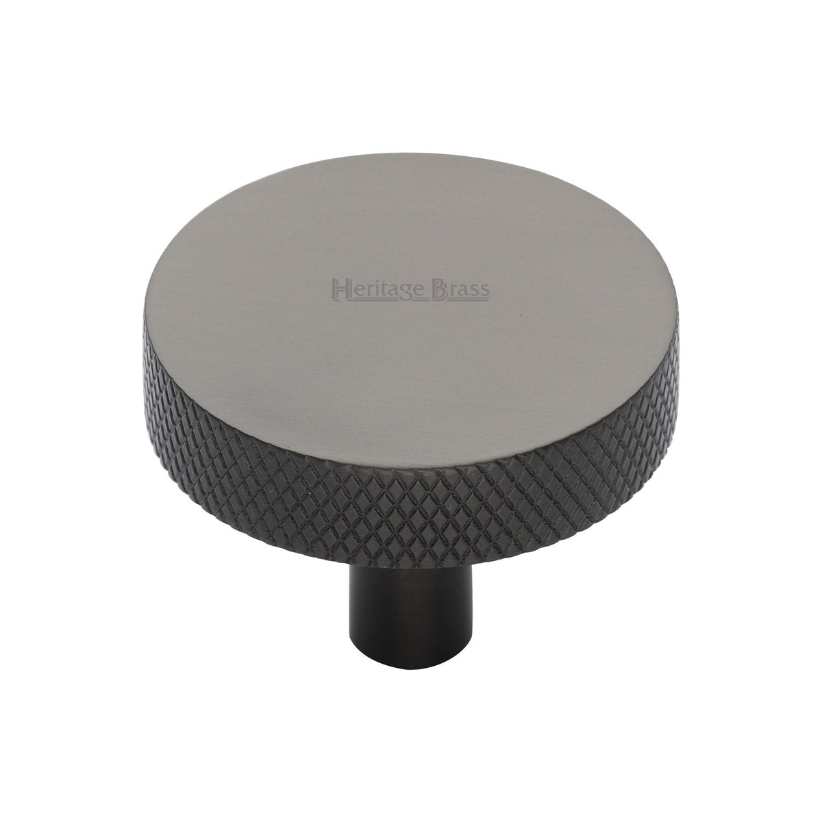 Knurled Disc Cabinet Knob by M Marcus - Heritage Brass
