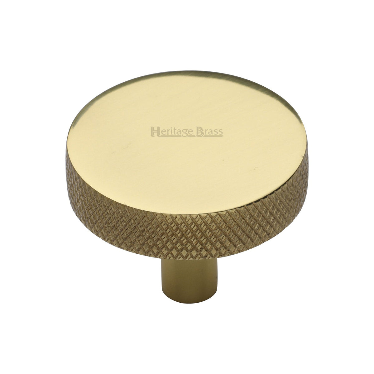 Knurled Disc Cabinet Knob by M Marcus - Heritage Brass