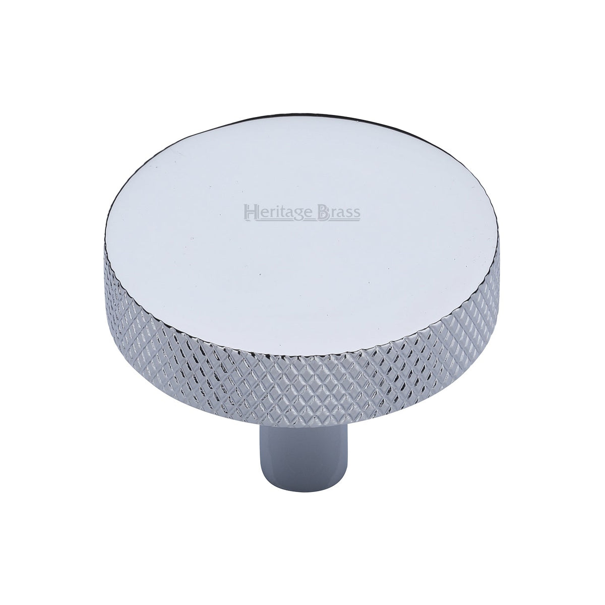 Knurled Disc Cabinet Knob by M Marcus - Heritage Brass
