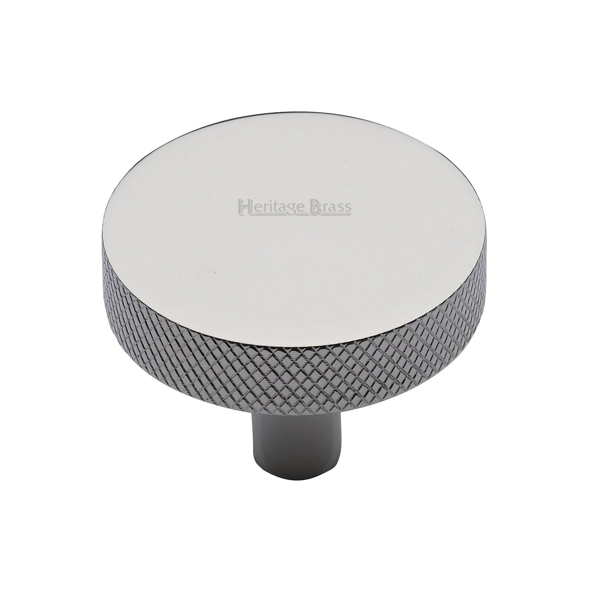 Knurled Disc Cabinet Knob by M Marcus - Heritage Brass
