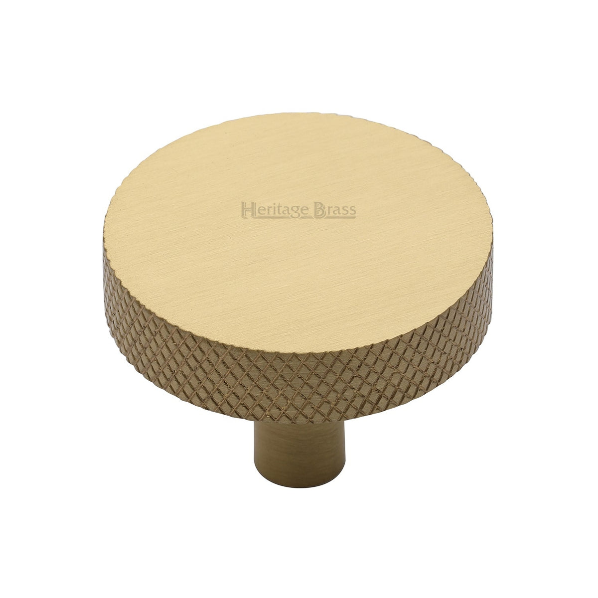Knurled Disc Cabinet Knob by M Marcus - Heritage Brass