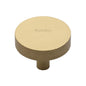 Knurled Disc Cabinet Knob by M Marcus - Heritage Brass
