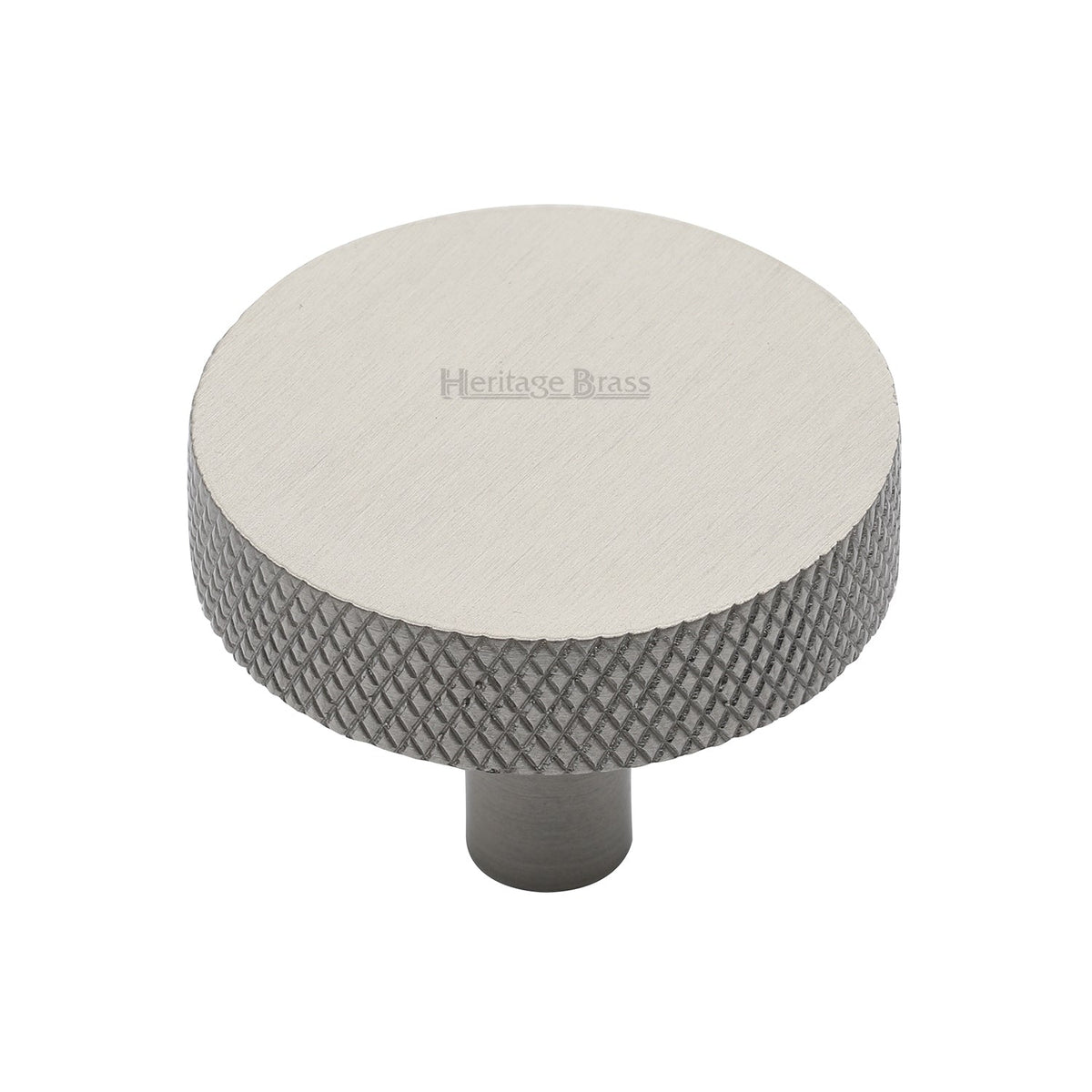 Knurled Disc Cabinet Knob by M Marcus - Heritage Brass