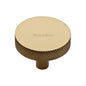 Knurled Disc Cabinet Knob by M Marcus - Heritage Brass