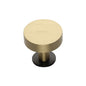 Disc Cabinet Knob With Base by M Marcus - Heritage Brass