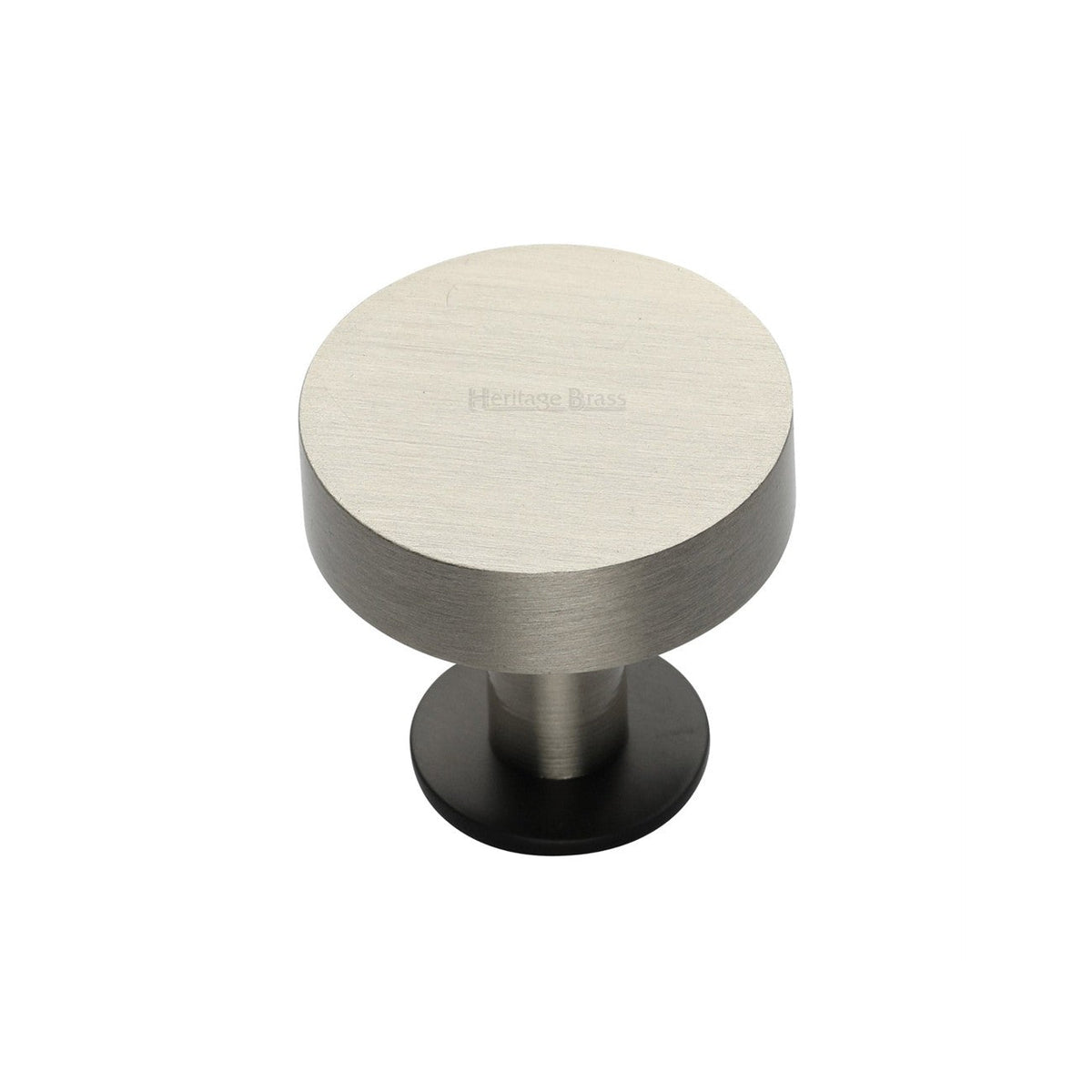 Disc Cabinet Knob With Base by M Marcus - Heritage Brass