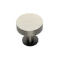Disc Cabinet Knob With Base by M Marcus - Heritage Brass