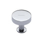 Disc Cabinet Knob With Base by M Marcus - Heritage Brass