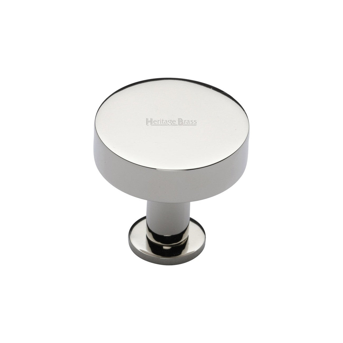 Disc Cabinet Knob With Base by M Marcus - Heritage Brass